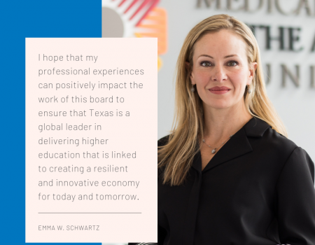 MCA President Emma W. Schwartz Appointed to Texas Higher Education Coordinating Board by Governor Greg Abbott